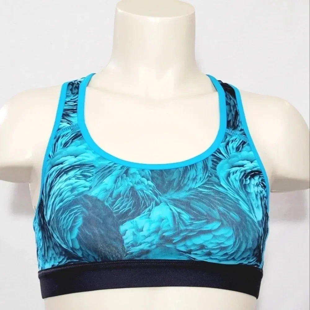 SMALL Champion C9 N9649 Power Core Wire Free Sports Bra Blue NWT